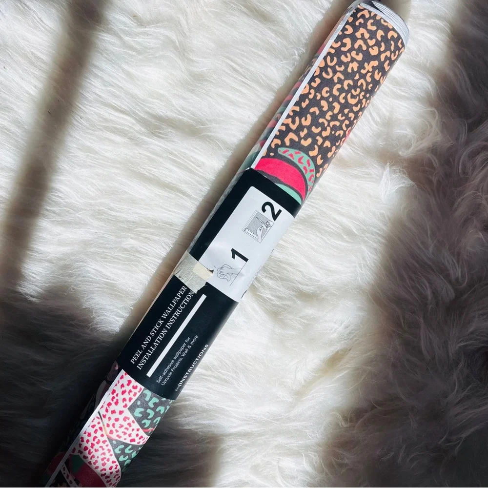 🆕 Colorful Leopard Animal Print Peel-N-Sticky Wallpaper Roll